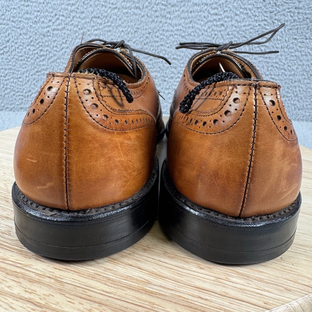 Allen Edmonds Sanford Mens Size 11.5 EEE Oxford Cap Toe Bourbon Brogue Leather - Picture 5 of 13
